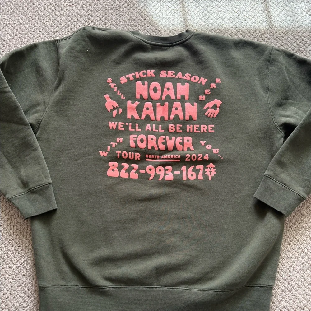 NOAH KAHAN Olive Green Crewneck Sweatshirt - XL - Picture 4 of 5